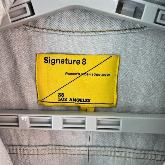 Signature 8 Women's Urban Streetwear Denim Jumpsuit Boiler Suit L Street **READ! - Picture 2 of 13